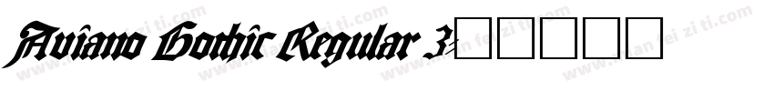 Aviano Gothic Regular 3字体转换